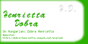 henrietta dobra business card